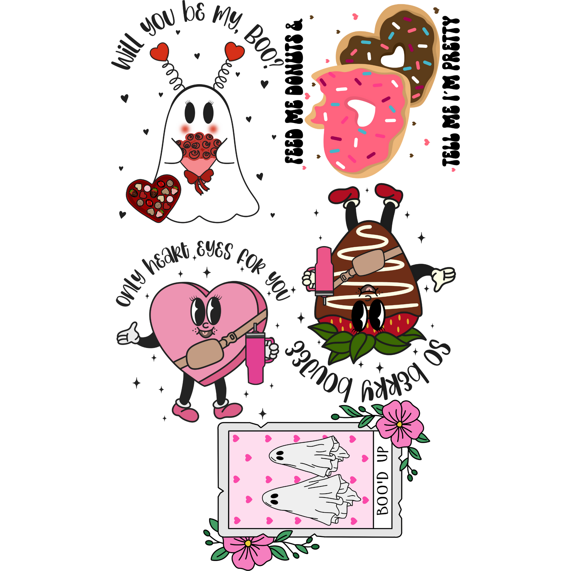 Boo'd up Valentine's Day DTF Mini made