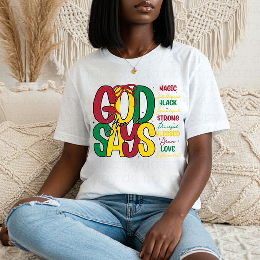 COQUETTE GOD SAYS - DTF TRANSFER