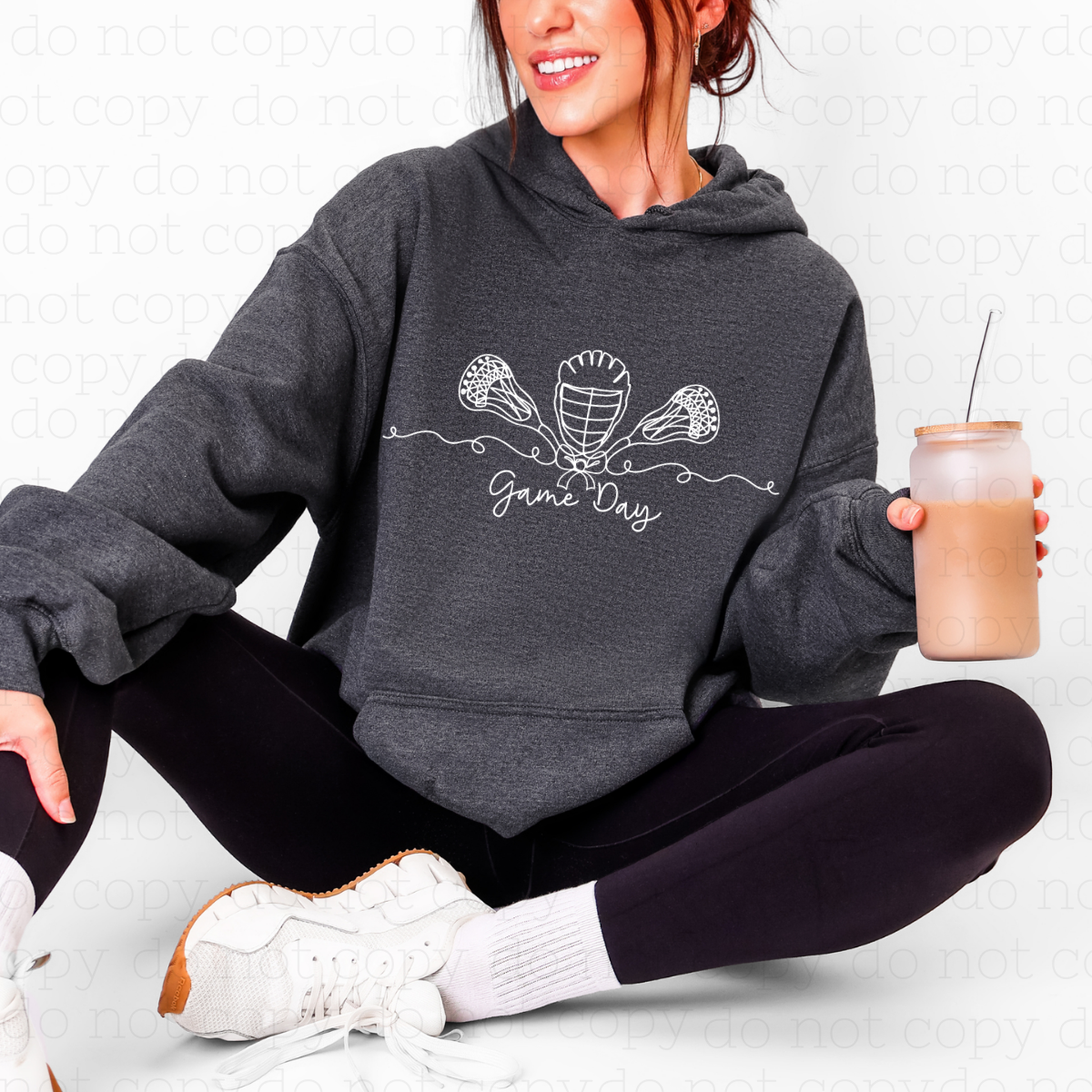 COQUETTE GAME DAY - LACROSSE - WHITE TEXT - DTF TRANSFER