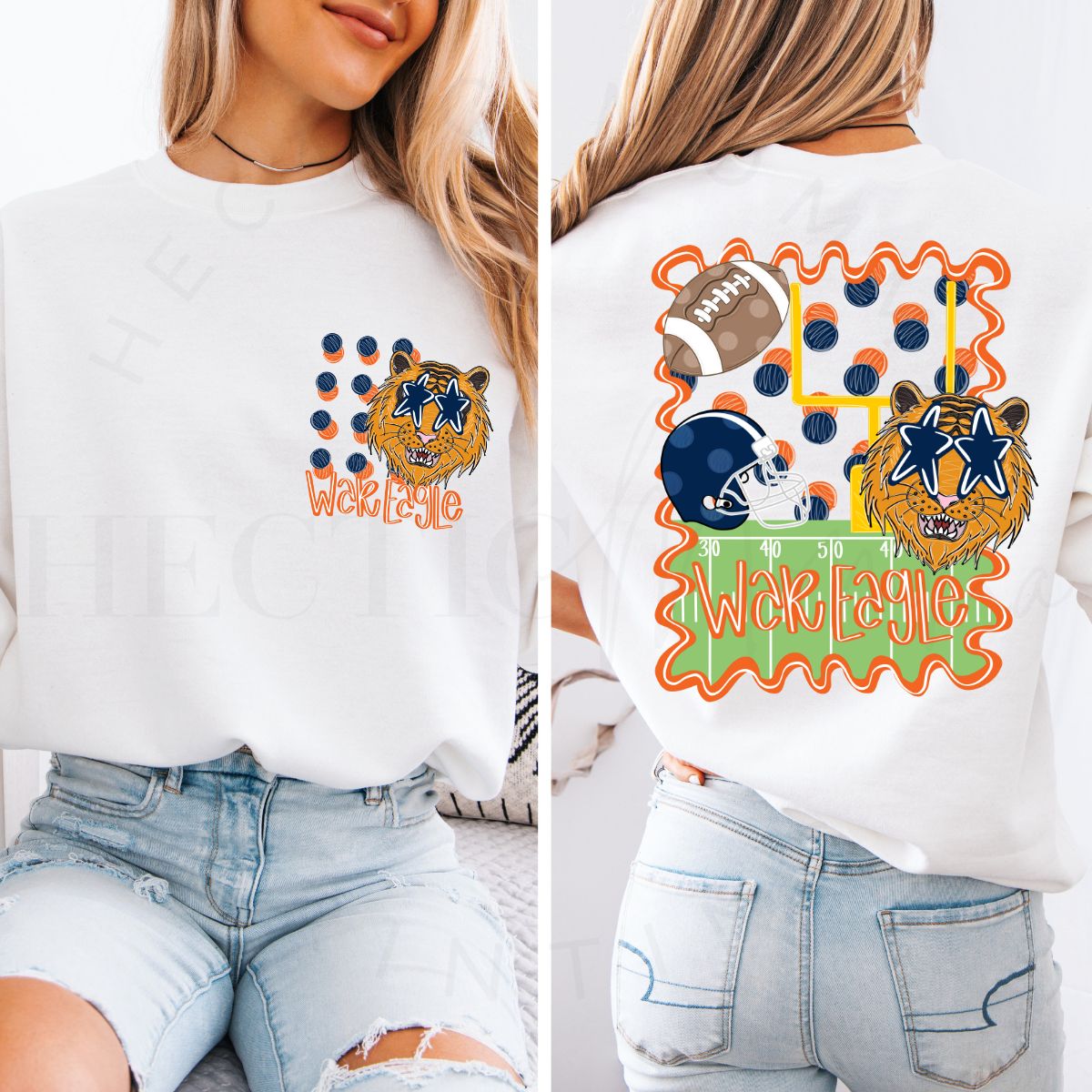 WAR EAGLE *FRONT+BACK* - DTF TRANSFER