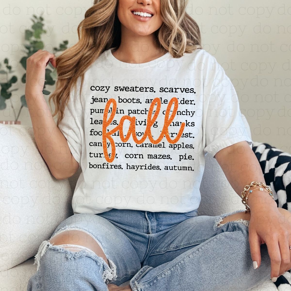 FALL *FAUX GLITTER* - DTF TRANSFER