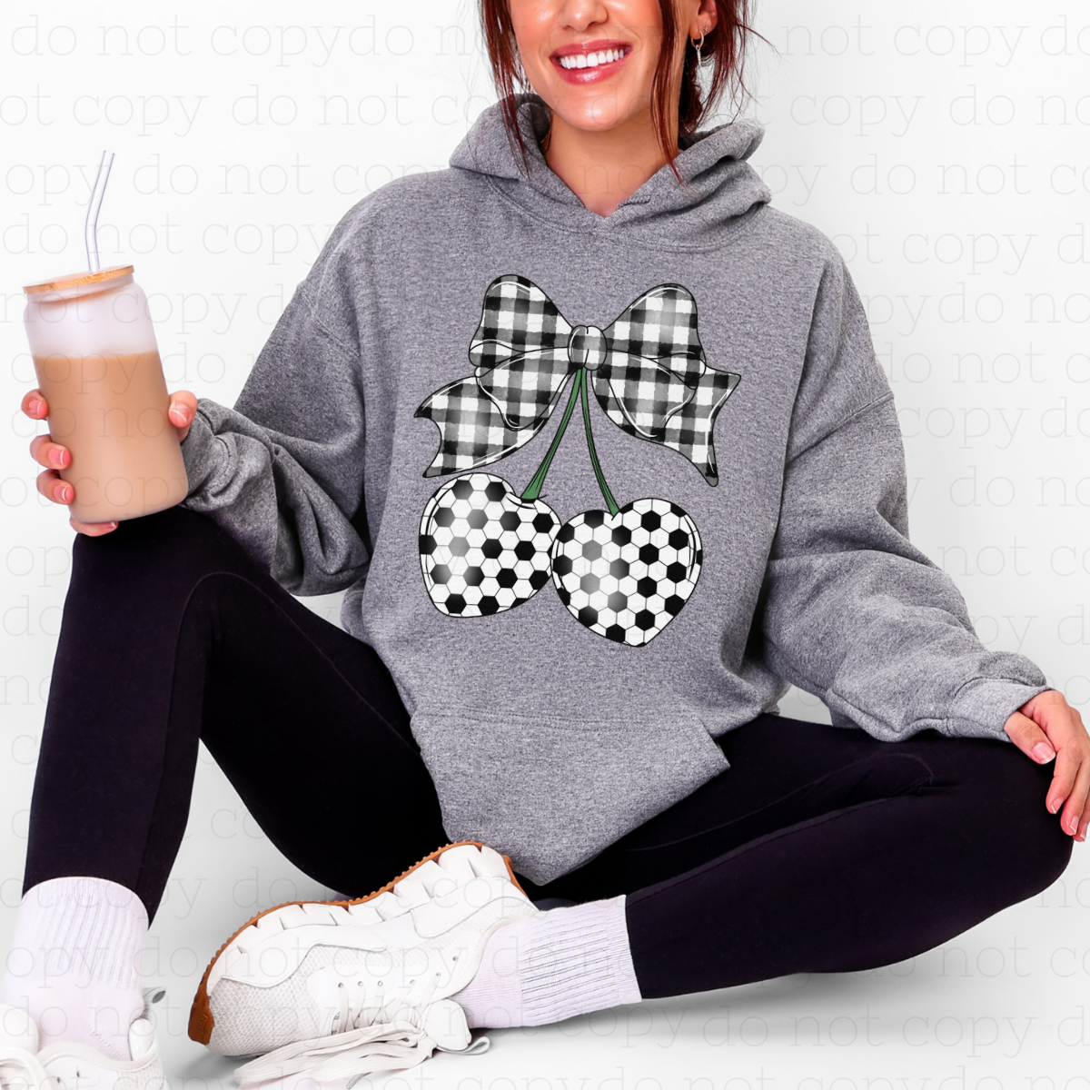 COQUETTE CHERRY SOCCER BALLS - DTF TRANSFER - Hectic Momma Printing