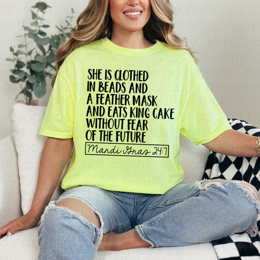 MARDI GRAS 24:7 - BLACK TEXT - DTF TRANSFER