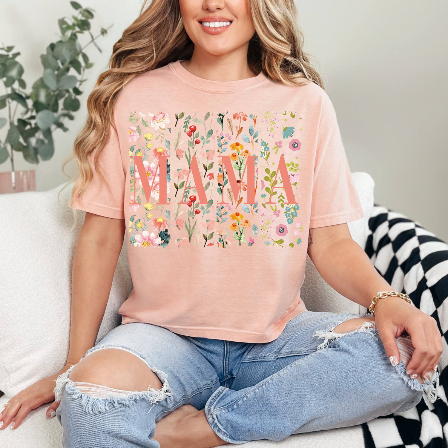 MAMA FLORAL COLLAGE - DTF TRANSFER - Hectic Momma Printing