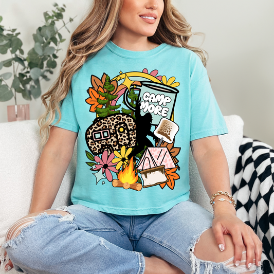 CAMP MORE LEOPARD COLLAGE - DTF TRANSFER - Hectic Momma Printing