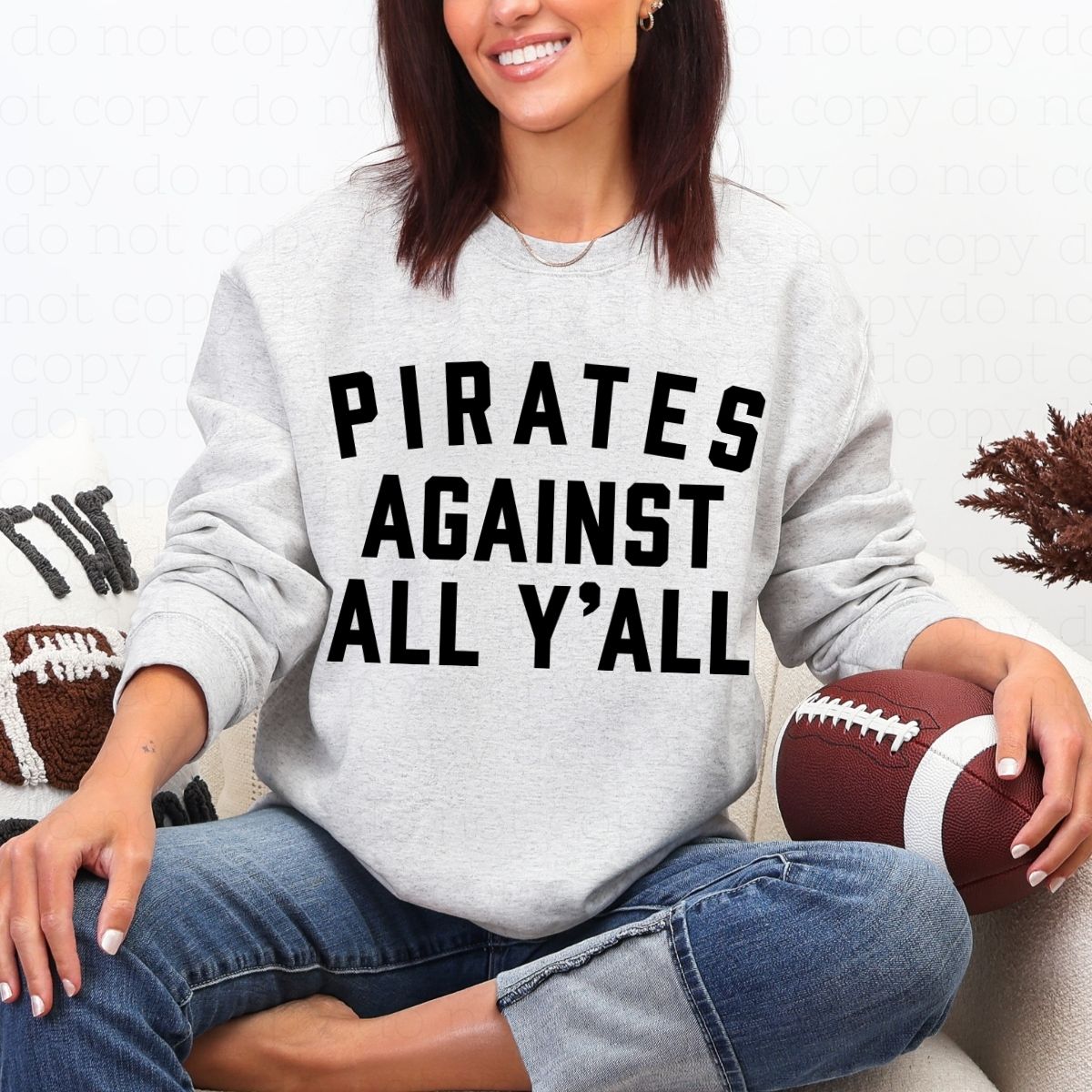 PIRATES AGAINST ALL Y'ALL - DTF TRANSFER - Hectic Momma Printing