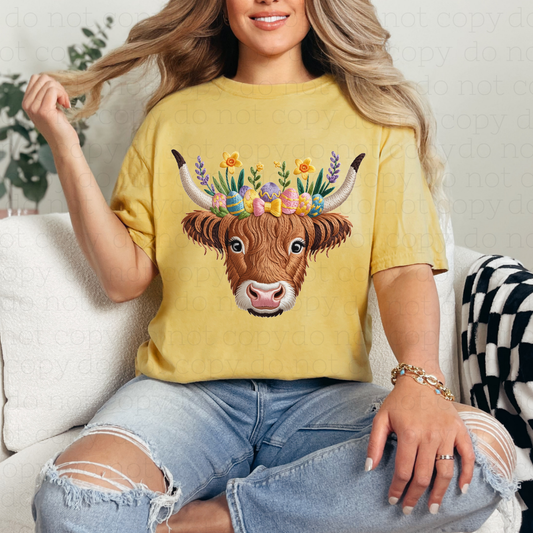 COQUETTE FLORAL HIGHLAND - FAUX YARN - DTF TRANSFER