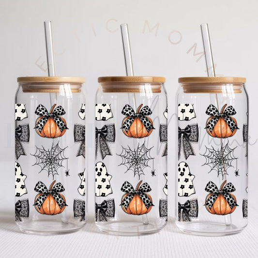 COQUETTE PUMPKINS,GHOST & COBWEBS - UV DTF