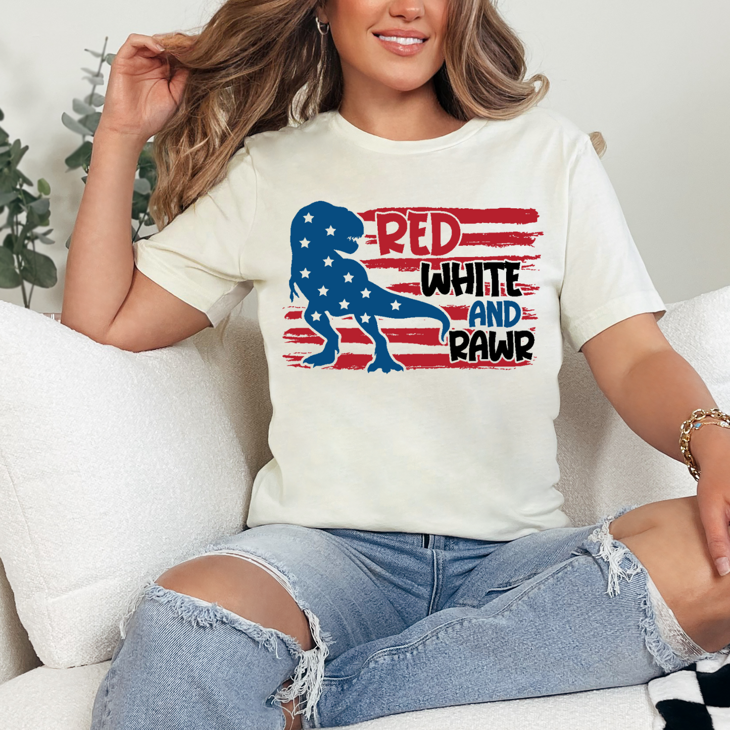 RED WHITE & RAWR - DTF TRANSFER