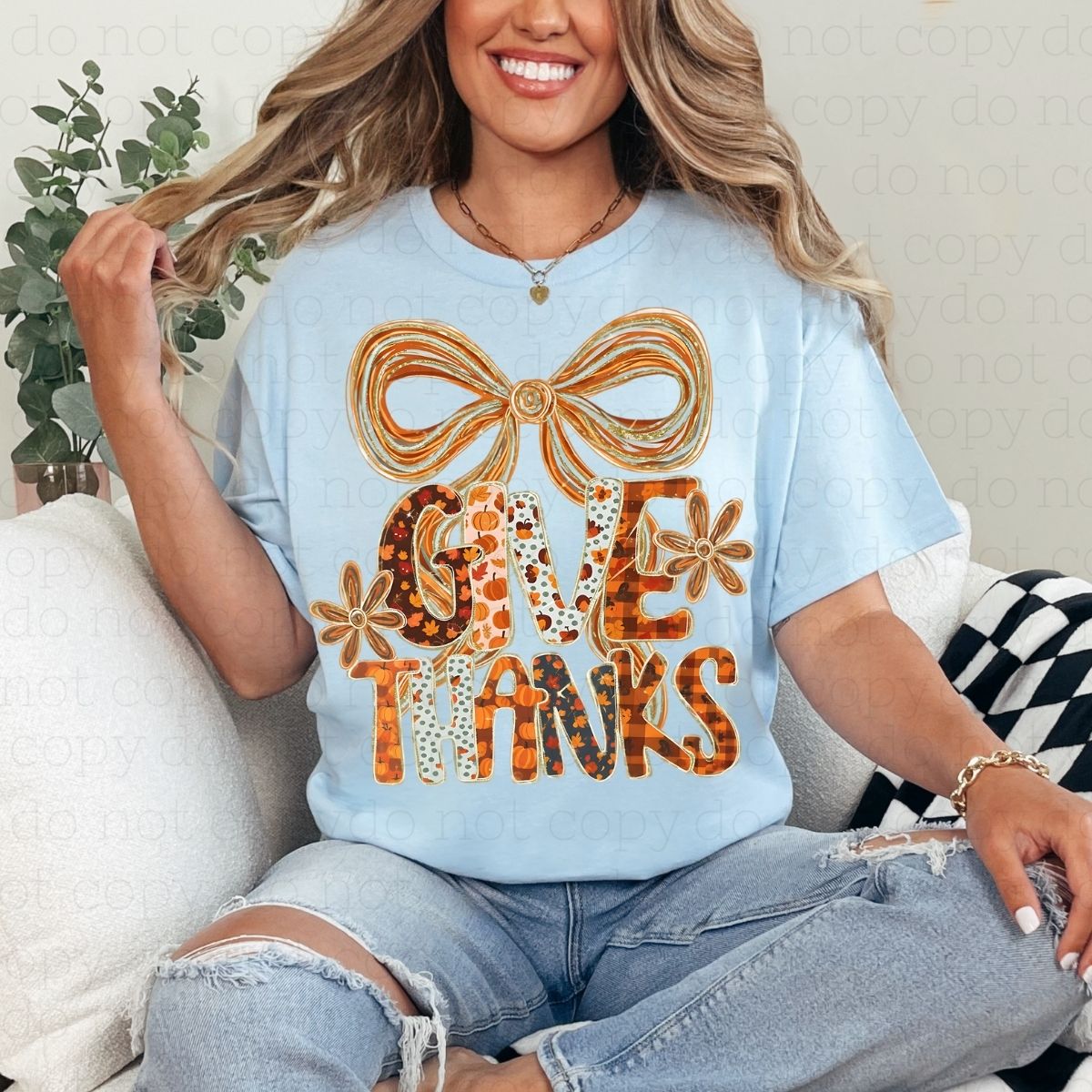 COQUETTE GIVE THANKS - DTF TRANSFER