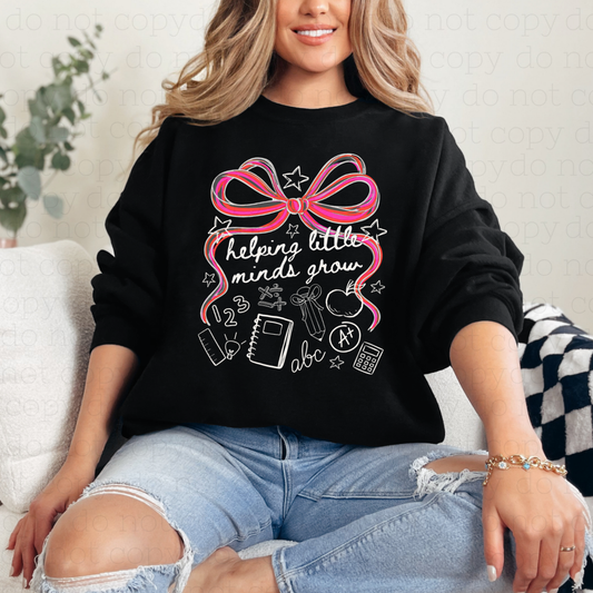 COQUETTE HELPING LITTLE MINDS GROW - DTF TRANSFER - Hectic Momma Printing