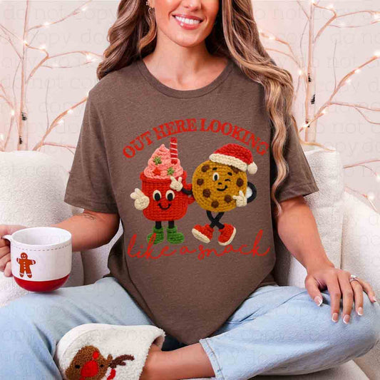 OUT HERE LOOKING LIKE A SNACK *FAUX YARN* - DTF TRANSFER