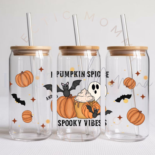 PUMPKIN SPICE AND SPOOKY VIBES - UV DTF