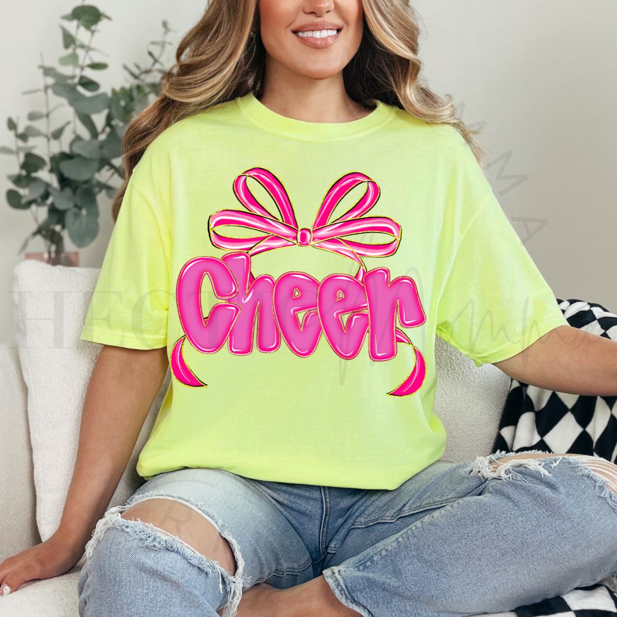 COQUETTE CHEER *FAUX GITTER* - DTF TRANSFER