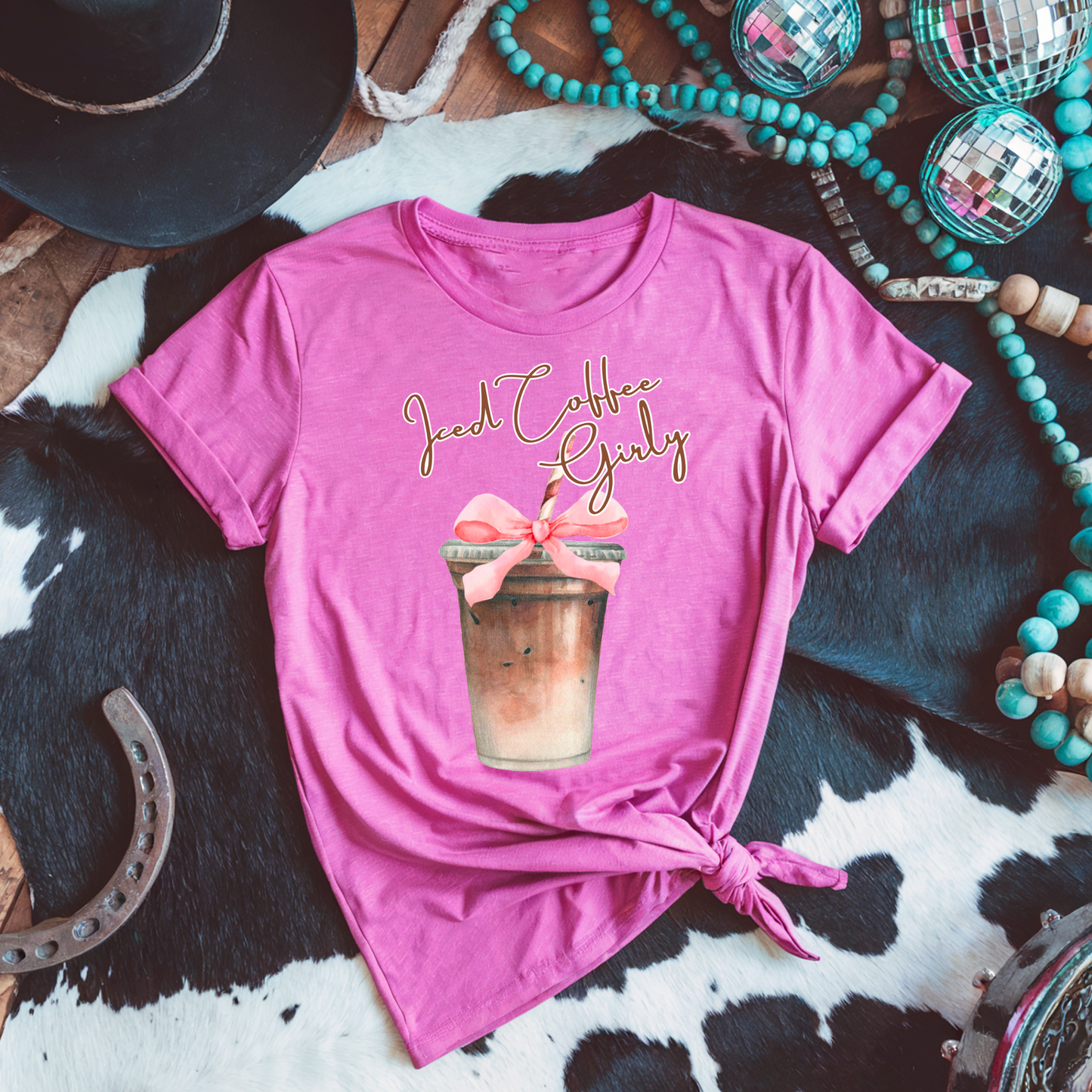ICED COFFEE GIRLY  - DTF TRANSFER - Hectic Momma Printing