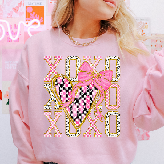 XOXO HEART GOLD DTF TRANSFER - Hectic Momma Printing