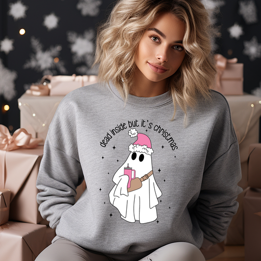 DEAD INSIDE BUT IT’S CHRISTMAS - DTF TRANSFER - Hectic Momma Printing