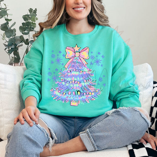 COQUETTE IRIDESCENT CHRISTMAS TREE - DTF TRANSFER