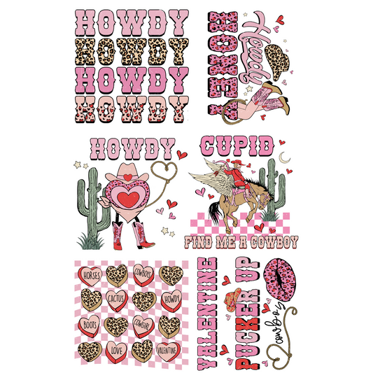 Howdy Valentine's Day DTF Mini made