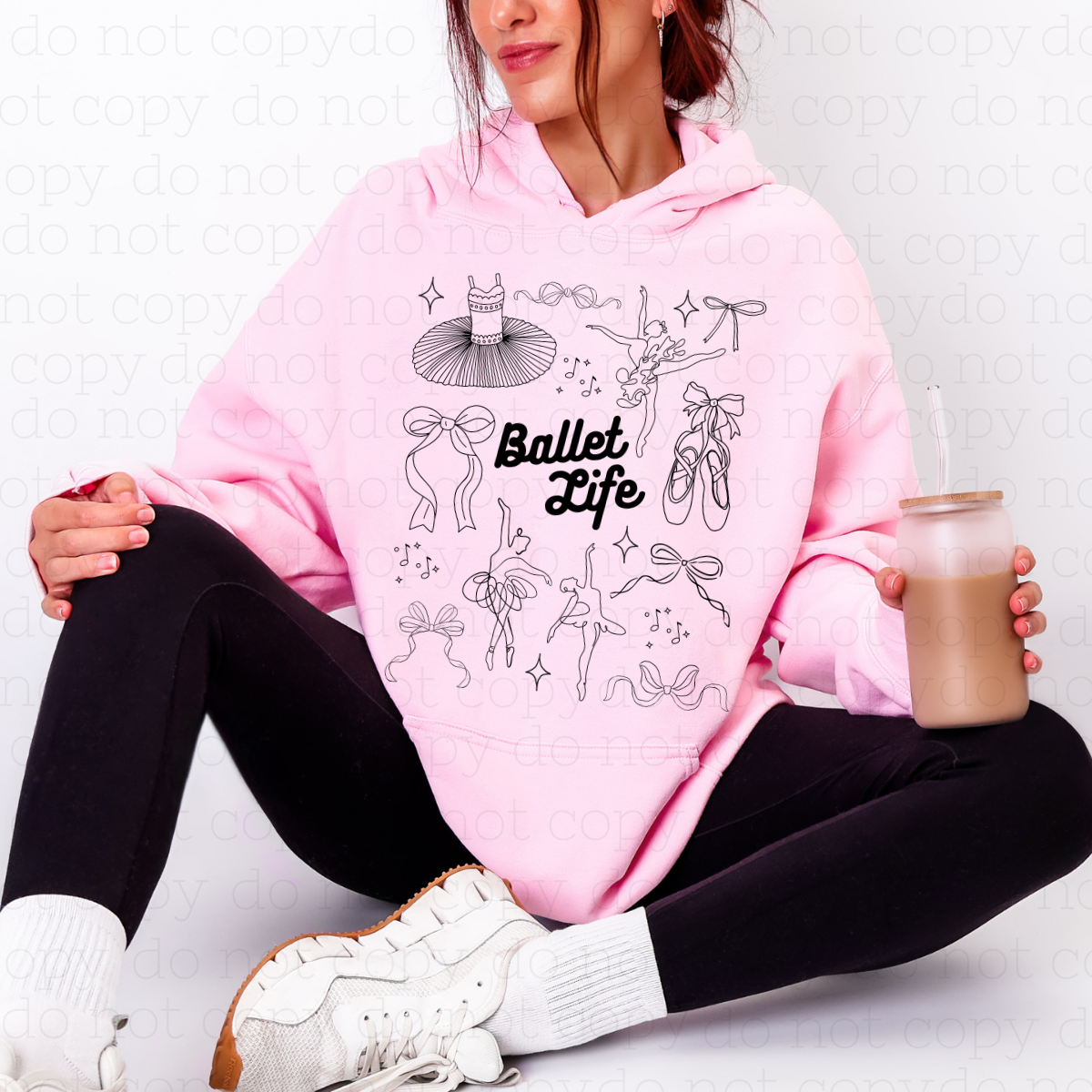 COQUETTE BALLET LIFE - BLACK TEXT - DTF TRANSFER - Hectic Momma Printing