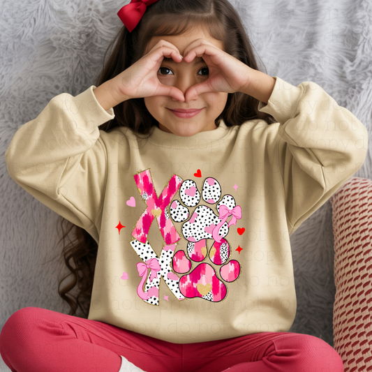 COQUETTE XOXO - PAW PRINTS - DTF TRANSFER