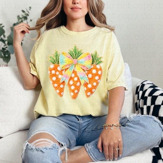 COQUETTE EASTER CARROTS - FAUX YARN - DTF TRANSFER