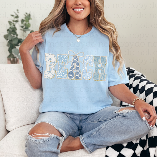 COQUETTE BEACH - FAUX PEARLS - DTF TRANSFER - Hectic Momma Printing