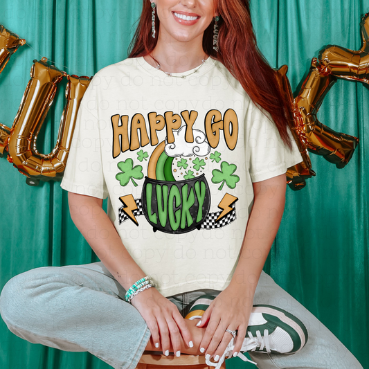 HAPPY GO LUCKY - DTF TRANSFER