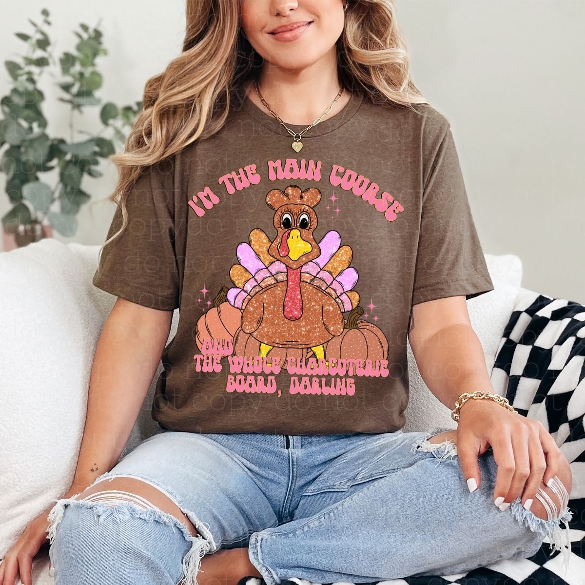 I'M THE MAIN COURSE AND THE WHOLE CHARCUTERIE BOARD *FAUX GLITTER* - DTF TRANSFER