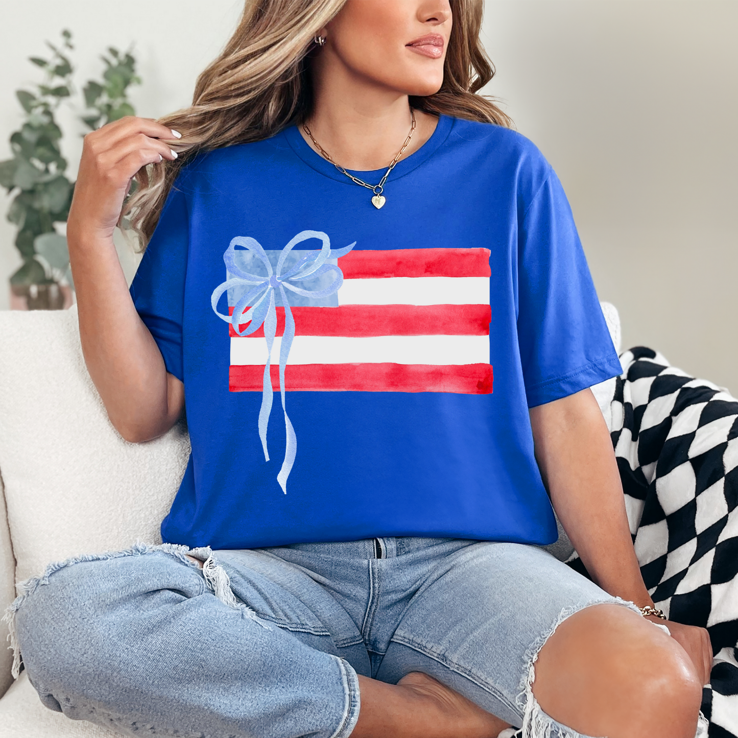 AMERICAN WATERCOLOR FLAG NO STARS - DTF TRANSFER