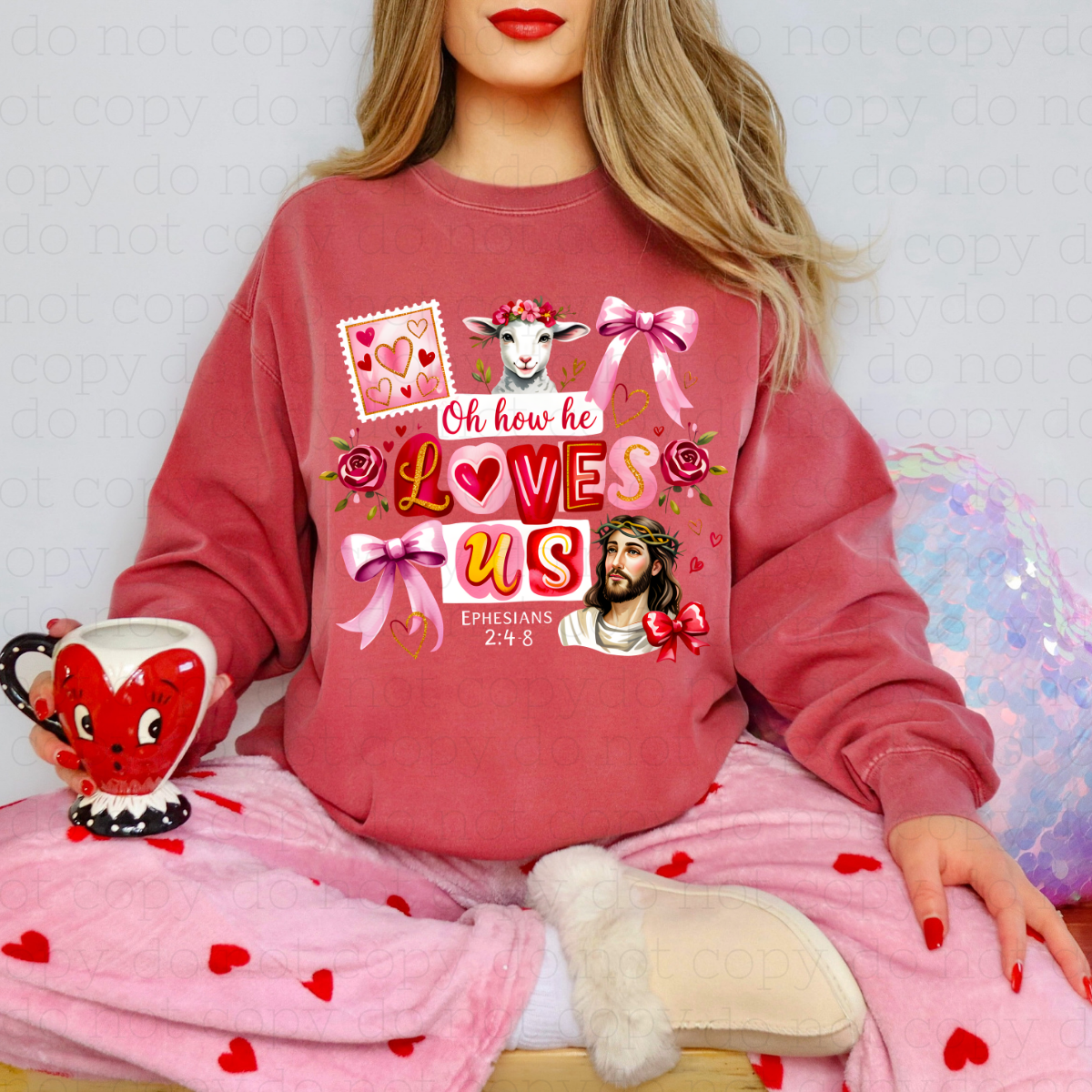 COQUETTE OH HOW HE LOVES US - DTF TRANSFER