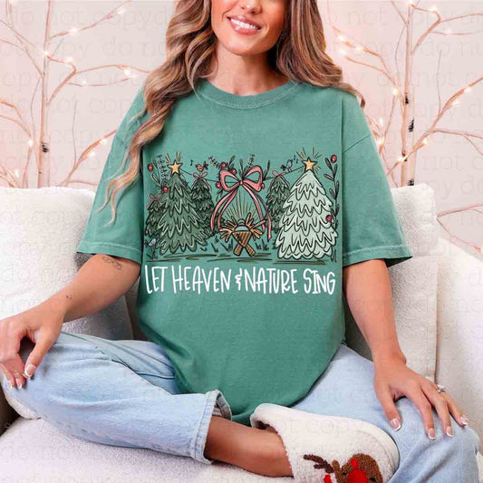 COQUETTE LET HEAVEN & NATURE SING *WHITE TEXT* - DTF TRANSFER