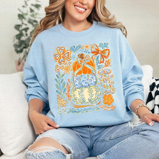 COQUETTE PUMPKINS AND FLORALS - DTF TRANSFER