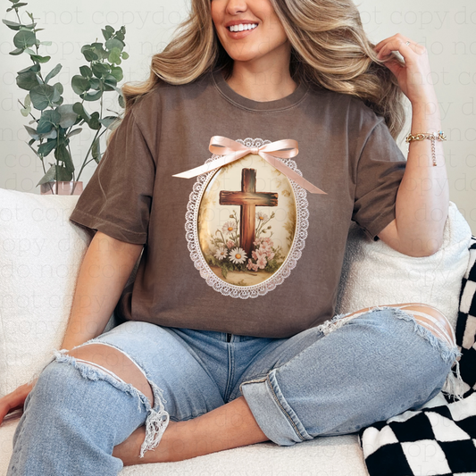 COQUETTE VINTAGE CROSS - DTF TRANSFER