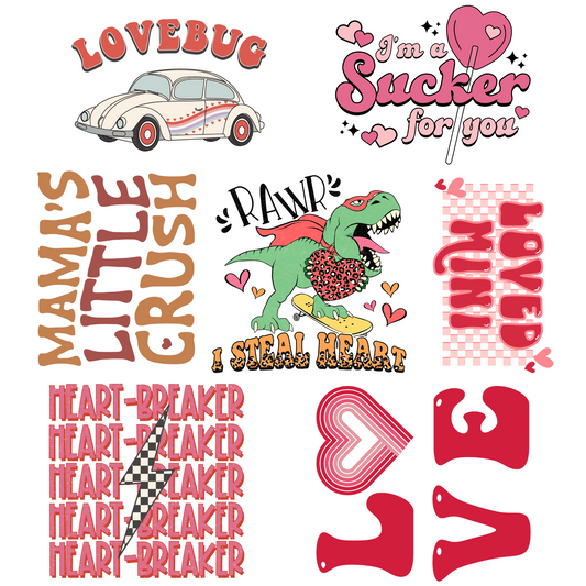 Kid's Valentine's Day version 2 DTF Mini made