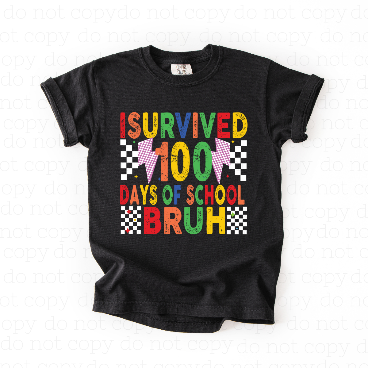 I SURVIVED 100 DAYS OF SCHOOL BRUH - DTF TRANSFER