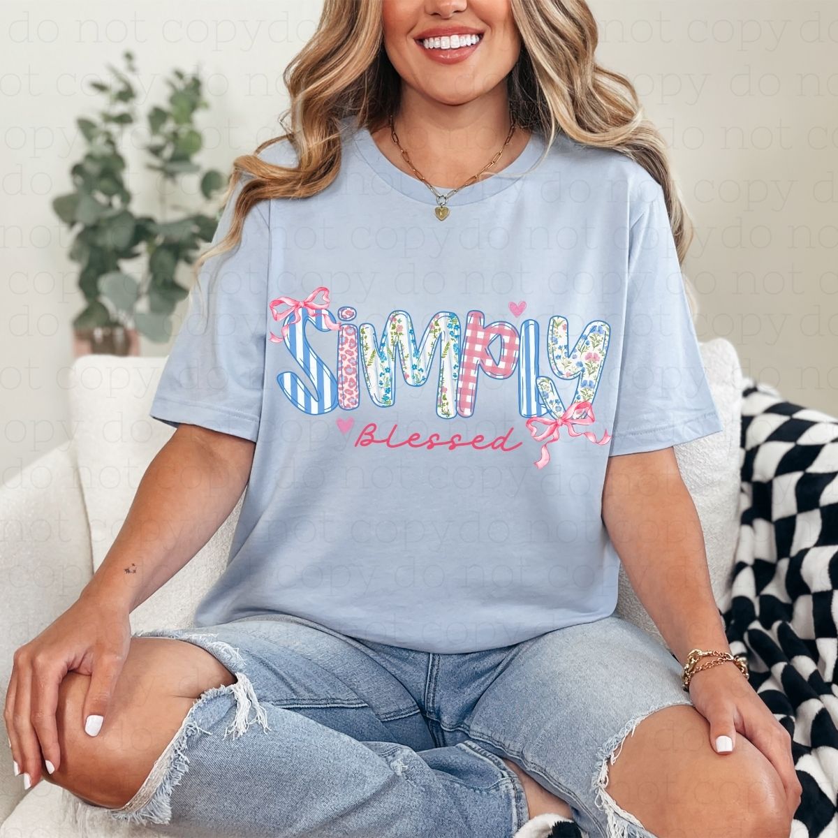 COQUETTE SIMPLY BLESSED - DTF TRANSFER