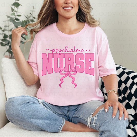 COQUETTE PSYCHIATRIC NURSE - DTF TRANSFER - Hectic Momma Printing