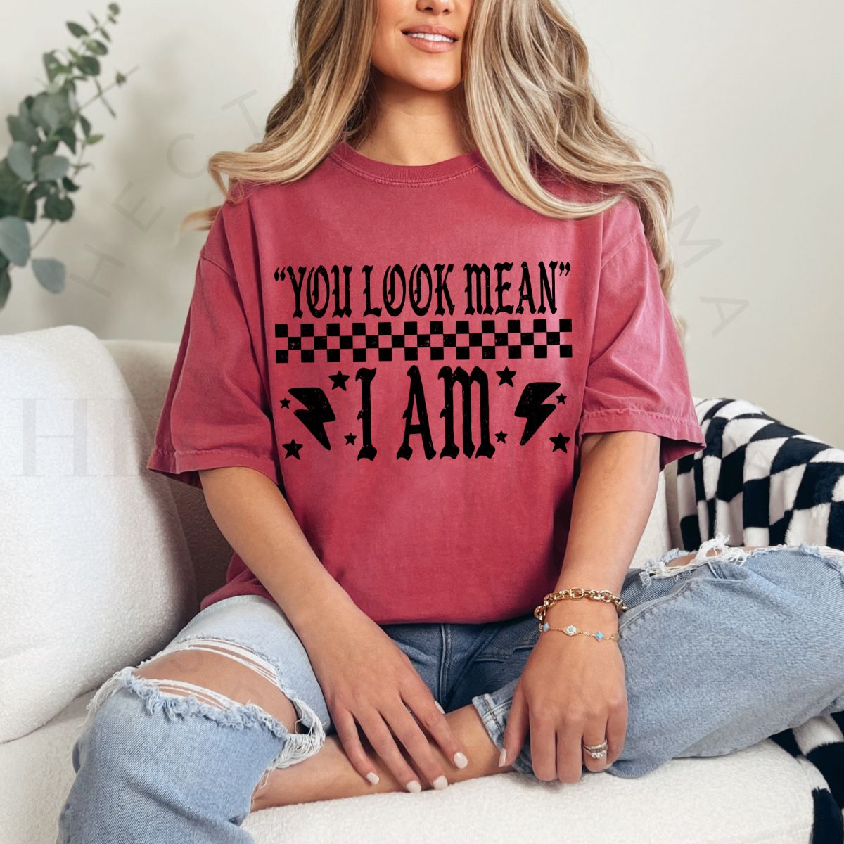 YOU LOOK MEAN - DTF TRANSFER - Hectic Momma Printing