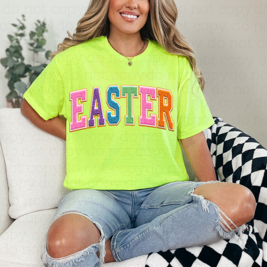 EASTER - FAUX EMBROIDERY - DTF TRANSFER - Hectic Momma Printing