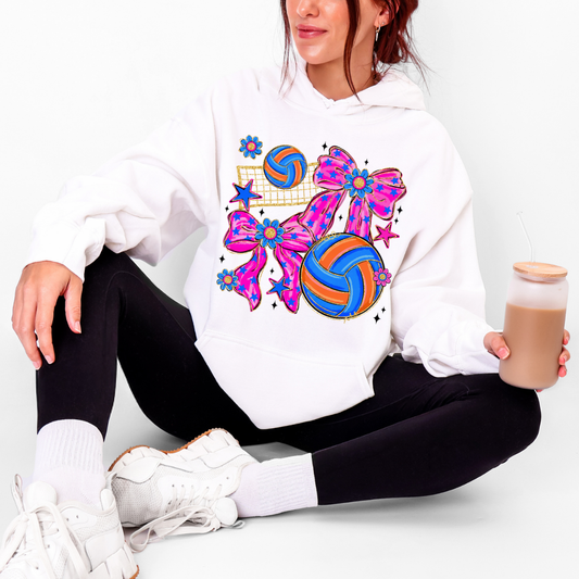 COQUETTE VOLLEYBALL DOODLE - DTF TRANSFER - Hectic Momma Printing