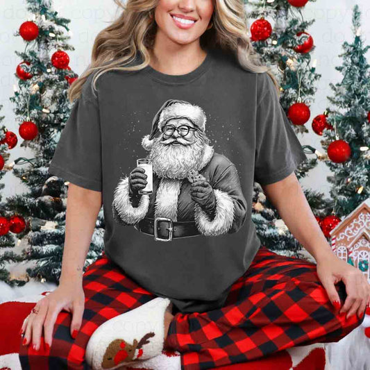 VINTAGE SANTA WITH COOKIES & MILK - DTF TRANSFER