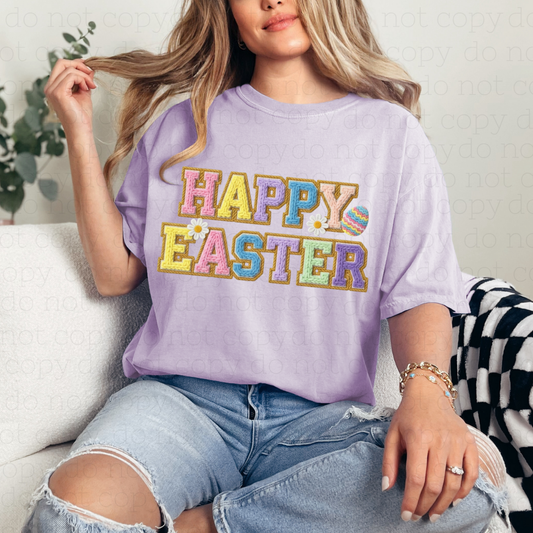 HAPPY EASTER - FAUX YARN - DTF TRANSFER