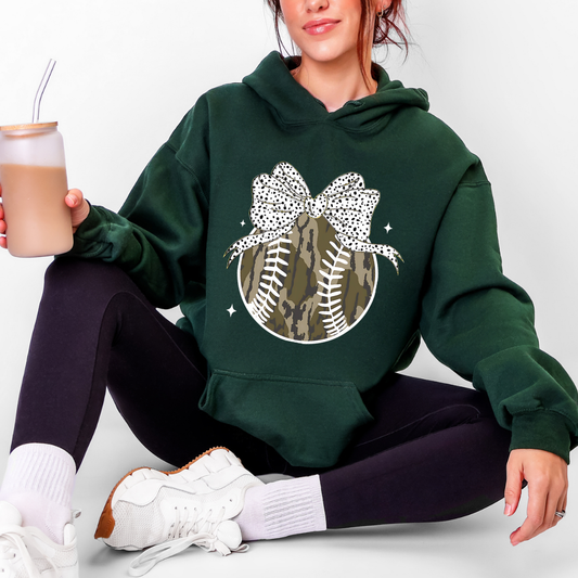 COQUETTE CAMO BASEBALL - DTF TRANSFER - Hectic Momma Printing