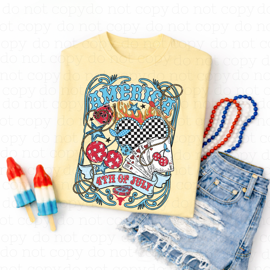 AMERICA 4TH OF JULY - DTF TRANSFER - Hectic Momma Printing