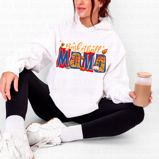 COQUETTE BASKETBALL MAMA - DTF TRANSFER - Hectic Momma Printing
