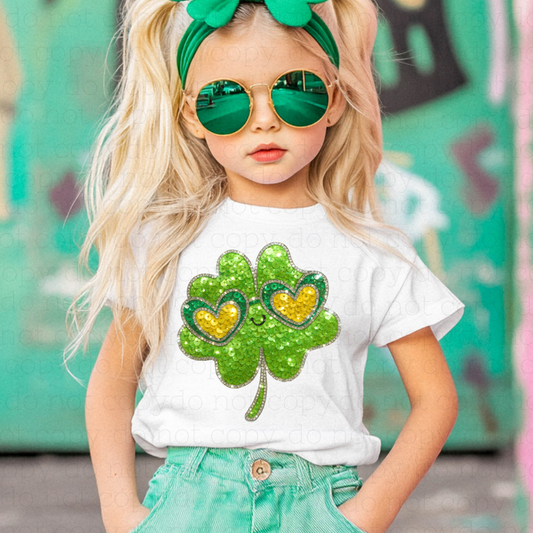 COOL SHAMROCK - FAUX SEQUIN - DTF TRANSFER