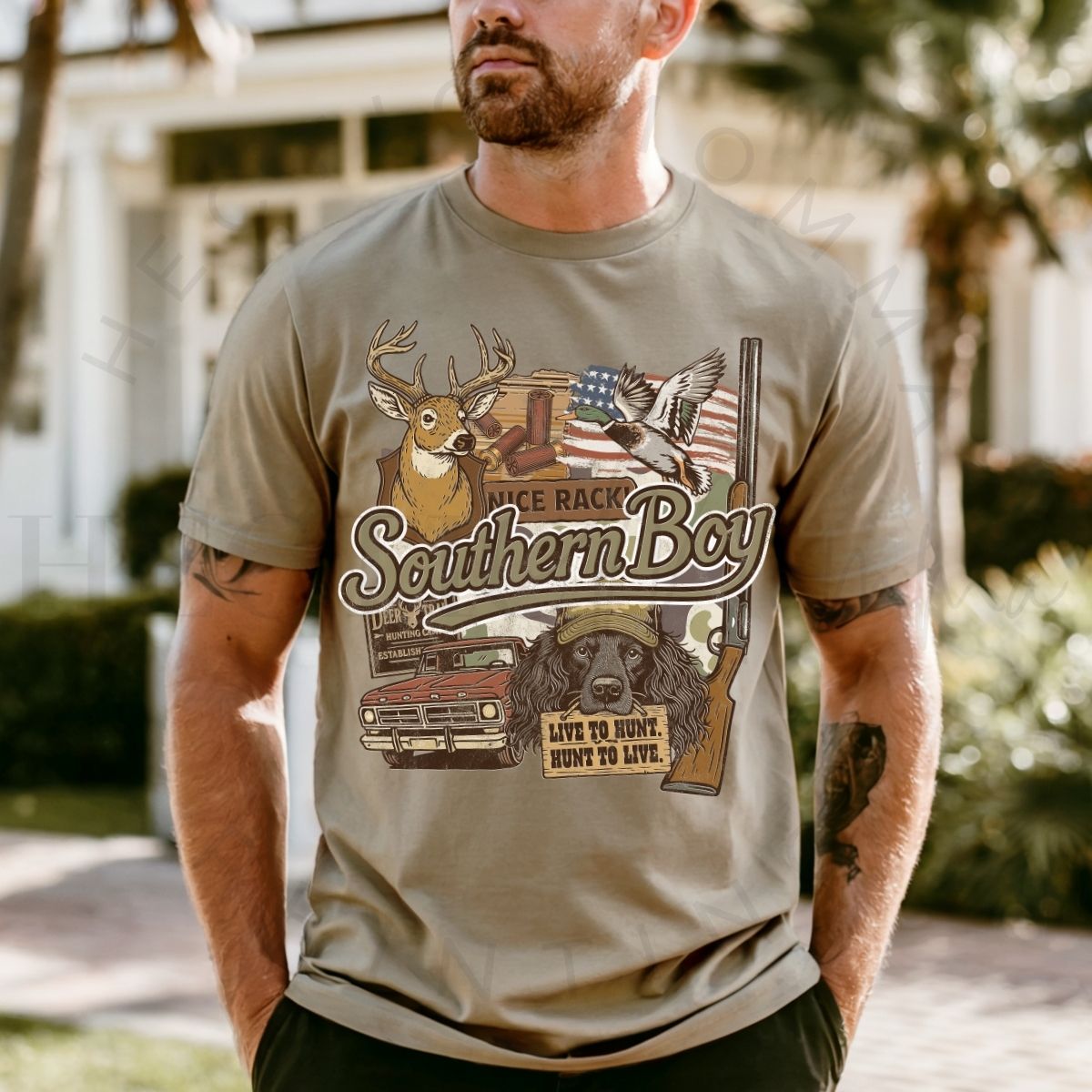 SOUTHERN BOY *W/GRUNGE* - DTF TRANSFER