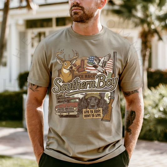 SOUTHERN BOY *W/GRUNGE* - DTF TRANSFER