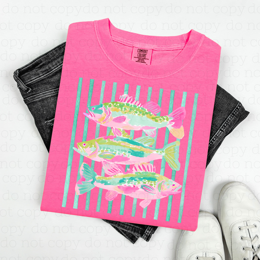 STRIPED RAINBOW FISH - DTF TRANSFER